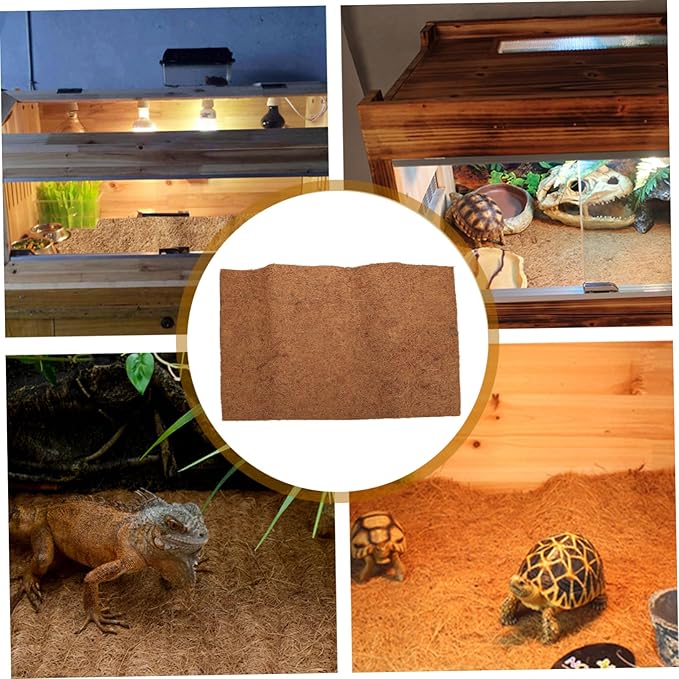 BESPORTBLE Coconut Substrate Reptile Supplies Reptile Bed Mat Terrarium Bedding Breathable