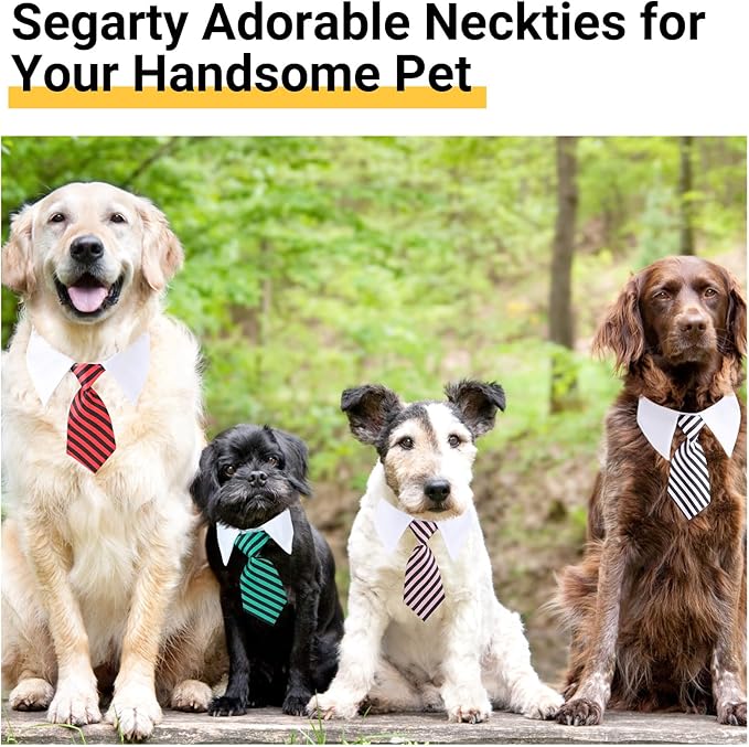 Segarty Cat Ties, 6PCS Pack Pet Tuxedo Costumes for Cats, Small Dogs, Puppy