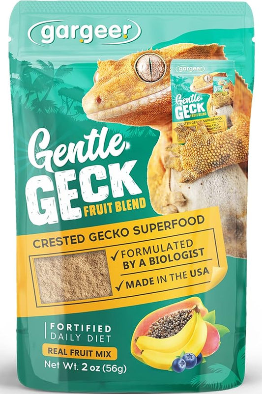Gargeer 2oz Complete Crested Gecko Food Diet. Premium Mix, Ready to Use Freshly Made Powder. Unique Formula, Developed & Made in the USA. Enjoy! (Fruit Blend)