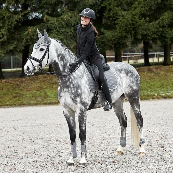 HORZE Adepto Fetlock Boots - Steel Grey - Cob