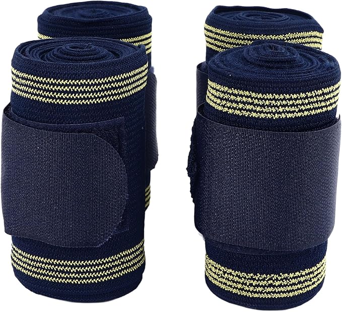 CDQL 4Pcs Horse Leg Wraps - Lightweight an Comfortable Horse Polo Leg Wraps - Soft Polyester Polo Wraps - Stable Supplies Equestrian Boots - Equestrian Accessories