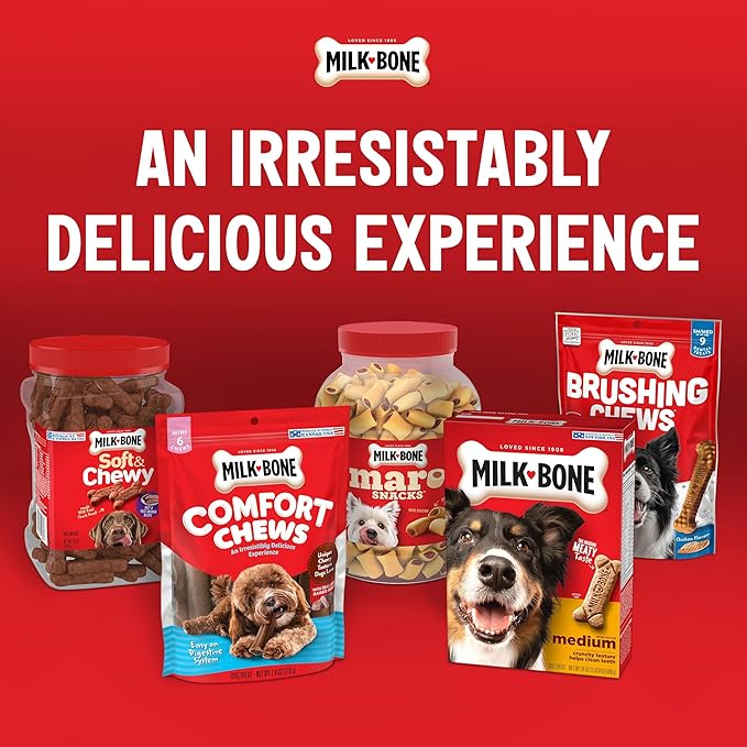 Milk-Bone Dipped Dog Treat Biscuits Baked with Real Peanut Butter,32 Ounce,(Pack of 4)