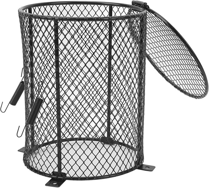 Tyenaza Reptile Lamp Cover Professional Prevents Scald Protective Reptile Heater Lamp Guard for Lizards Terrapins Snakes (Circle)