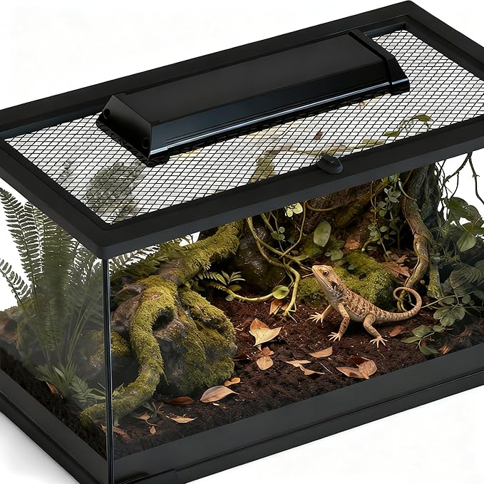 UVB Light for Reptiles, Dimmable LED UVB Lamp with 4/8/12H Timer, 8000H Lifespan, Full Spectrum Sunlight for Tortoise, Gecko, Bearded Dragon, 12W Reptile Lamp, 12IN