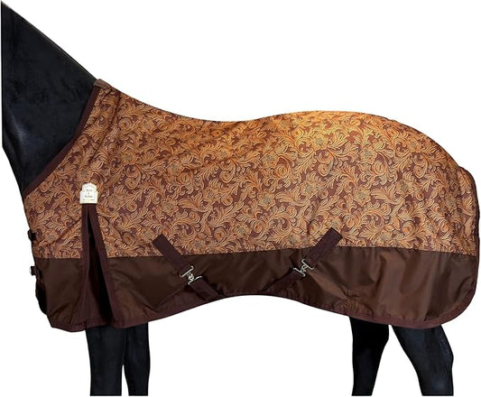 BARN & STABLE 600D Ripstop Lightweight Horse Turnout Sheet No Fill,Water-Resistant & Breathable Horse Blanket for Spring and Mild Weather, with Anti-Rub Fleece Withers