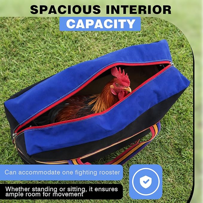 Gilprop Single Compartment Cage for Transporting Roosters, Galponeras Bolsa Jaulas para Gallos De Pelea, Maleta Cargador Carrier Case Chicken Crates Travel Competition Canvas Bag Fighting