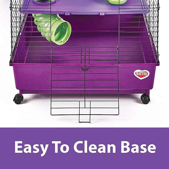 Kaytee My First Home Deluxe Multi-Level Habitat with Casters for Pet Ferrets 24" x 24" x 41.5"