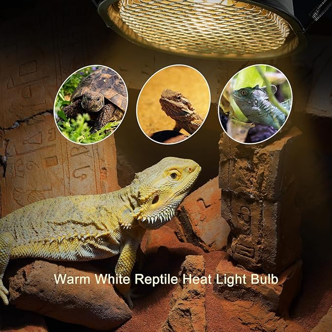 REPTI ZOO 2 Pack Heat Lamp 75W with G9 Reptile Heat Lamp