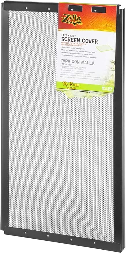 Zilla Fresh Air Fine Mesh Screen Cover 10 Gallon Tank (20" Long x 10" Wide) - Pack of 12