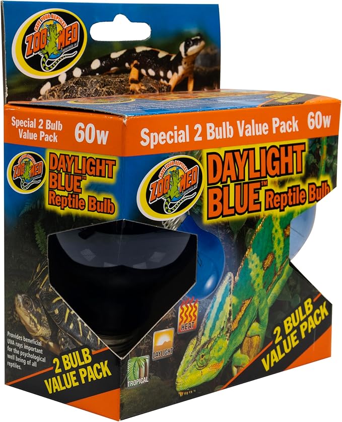 Zoo Med (6 Boxes) 2-Pack Daylight Blue Reptile Bulb, 60-watt