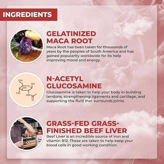 Santa Cruz Paleo, Food of the Gods Grass Fed Beef Organ Supplement for Men and Women, with Collagen, Maca Root, Colostrum, Bone Broth, Iron, Vitamin B12, Gluten Free, Keto Friendly, 30 Servings