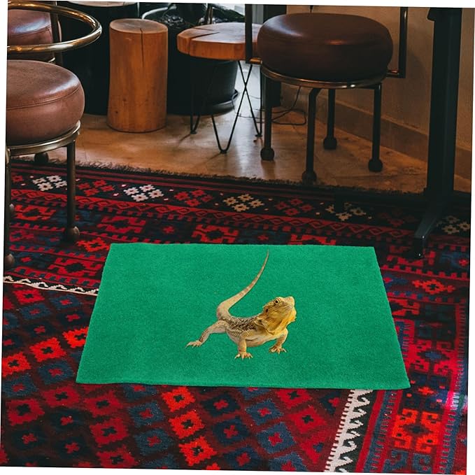 Happyyami 2PCS Reptile Carpet for Snakes and Tortoises Absorbent and Wear-Resistant Bedding Mat for Terrarium for Lizards and Geckos