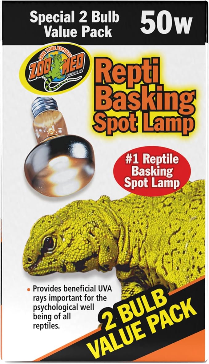 Zoo Med Basking Spot Lamp 50w - 2 Bulb Value Pack