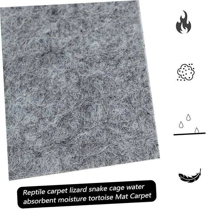 UPKOCH Terrarium Liner Reptile Carpet Mat Absorbent Bedding Substrate for Turtles Lizards Snakes Comfortable Reusable Pet Cage Floor Covering