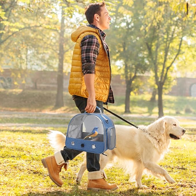 Lightweight Bird Carrier - Bird Backpack Carrier | Small Pet Parrot Bag, Portable Cage, Removable Backpack Travel Cagge for Rabbits Parrots Small Pets Hamsters
