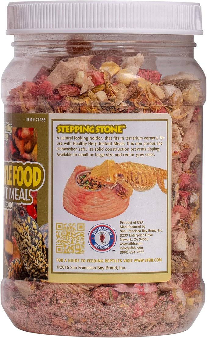 Healthy Herp Box Turtle Food Instant Meal for Reptiles - Nutritious Turtle Food, Tortoise Habitat Accessories, Tortoise Food - Made in USA, Quick Prep - 5.07 oz (145g)
