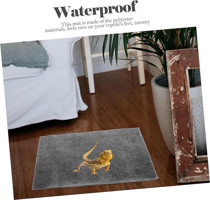 2Pcs Wear-Resistant Reptile Mat Absorbent Breathable Carpet for Turtles Frogs Lizards Tortoise Bedding Easy-Cut Washable Terrarium Substrate