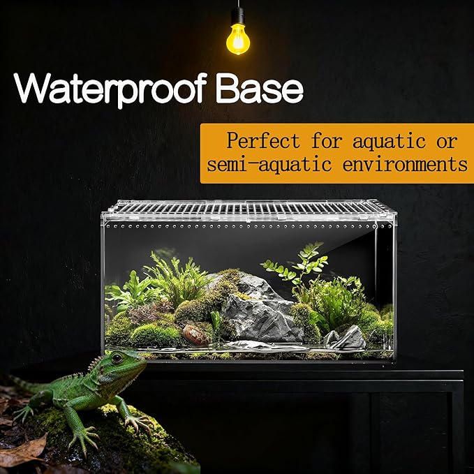 Insect breeding Box Reptile Feeding Box, Waterproof Enclosure Enclosure for arboreal Tarantula Scorpion Sling Lizards Snake Gecko Jumping Spider Snail Isopods, Reptile breeding Box (8x6x4 Inch) ???