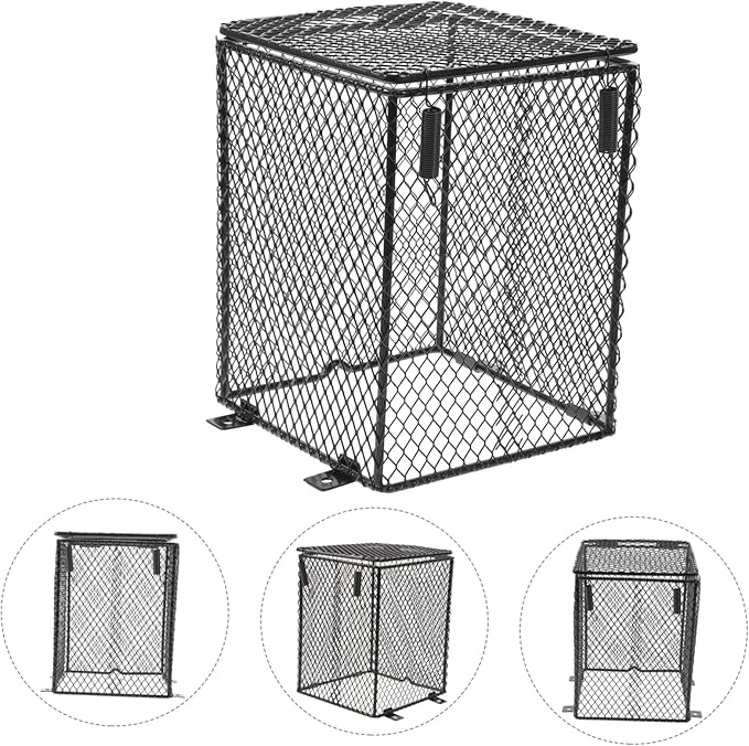SUPVOX Bird Cage Lamp Cover Mesh Lampshade for Reptiles Easy Installation High-Temperature Protects Pets from Burns Suitable for Turtles Hamsters and Birds