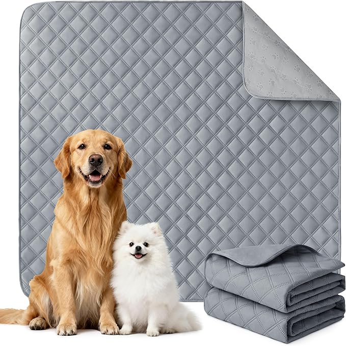 Eterish Reusable Washable Pee Pads for Dogs Extra Large 36'' x 72'' 2 Pack, Absorbent Pet Puppy Dog Training Pads Non-Slip, Waterproof Whelping Potty Pads for Dogs Leak-Proof