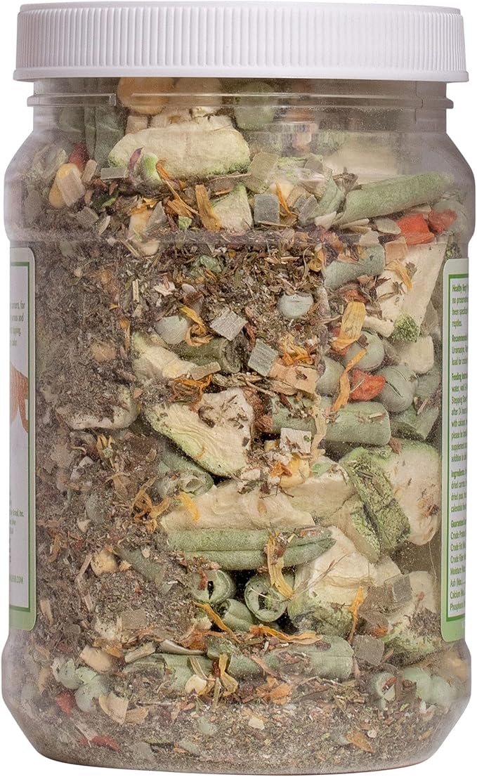 Healthy Herp Veggie Mix Instant Meal for Reptiles - Nutritious Bearded Dragon Accessories, Bearded Dragon Food - Made in USA - Quick Prep, Ideal for Box Turtles, Lizards, Tortoises - 3.6 oz (102g)