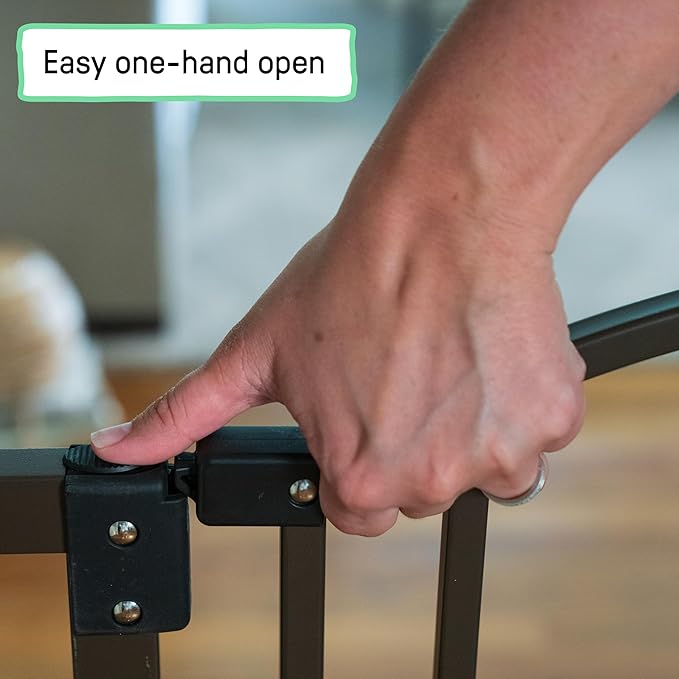 Ingenuity Decorative Extra Wide Baby Gate & Dog Gate, 44"-72" Wide, 36" Tall, Hardware Mounted, Install in Hallways, Bottom of Stairs, or Large Openings - Bronze