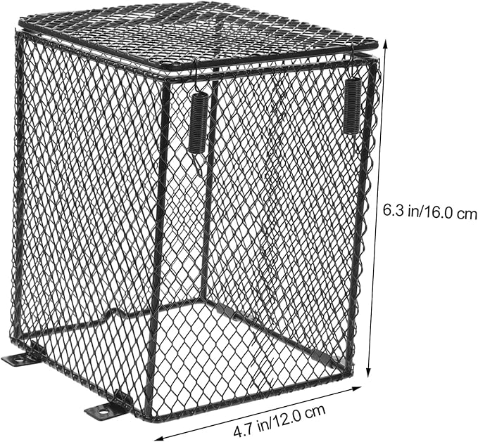 Reptile Lamp Mesh Cover Easy to Install Protective Cage Light Shade for Tortoise Lizard and Snake High-Temperature Design for Safe Heating and Dissipation