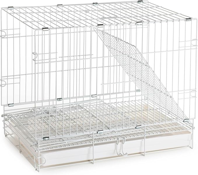 Portable Easy Travel Storage Bird, Parrot, Puppy and Kitten Carrier Travel Vet Chew-Proof Metal Cage with Stand Wooden Perch Stainless Steel Cups