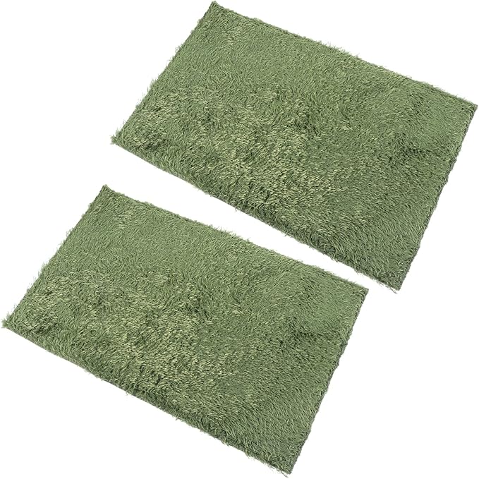 ORFOFE Terrarium Liner Bedding Reptile Carpet Mats for Terrarium Substrate 2pcs Reptile Moss Lizard Tank Accessories