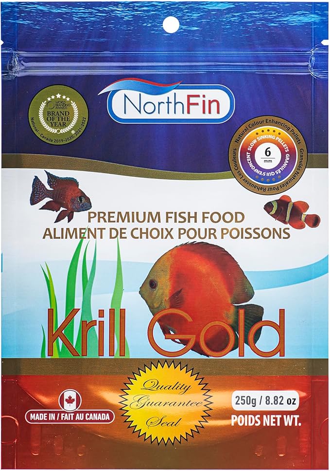 Northfin Fish Food Krill Formula Slow Sinking Pellets (6mm 250g)