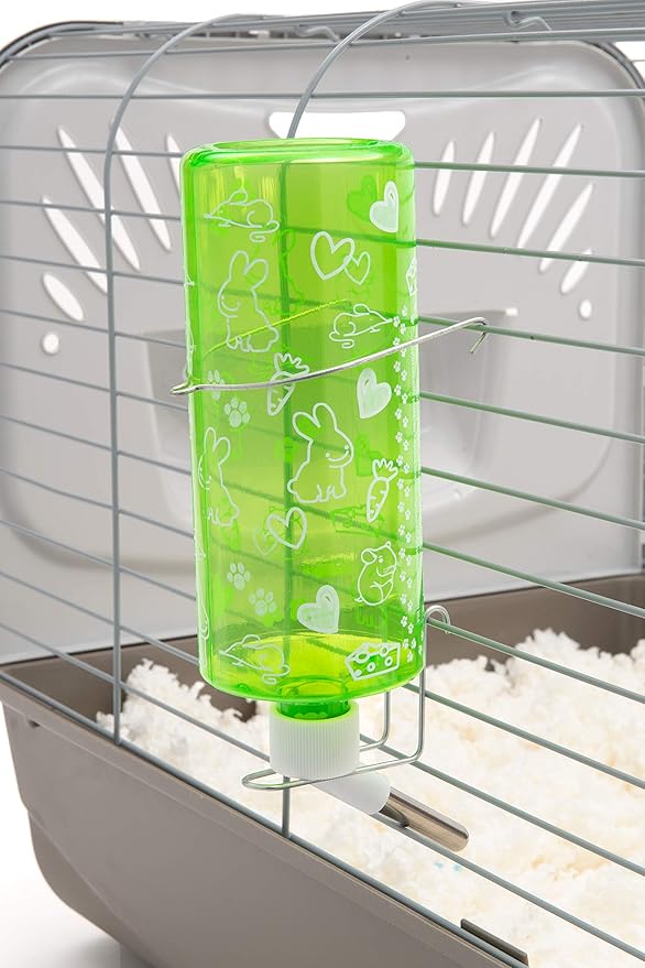 Lixit® Critter Bright Water Bottles for Hamsters, Rabbits, Chinchillas, Ferrets, Guinea Pigs and Other Small Animals - Made in USA (Blue (Pack of 3), 32 Ounce)