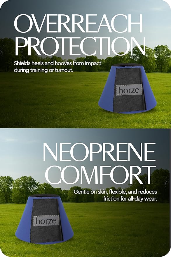 HORZE Pro Overreach Bell Boots for Horses | Neoprene Pair