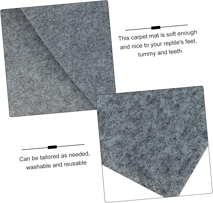 Kisangel Reptile Carpet Liner for Pet Terrariums Soft Water-Absorbent Bedding Mat Easy to Reptile Substrate for Tortoises Lizards