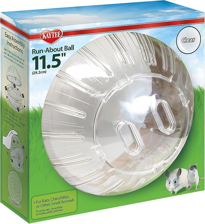 Kaytee 11.5" Clear Run-About Exercise Ball For Pet Rats & Chinchillas