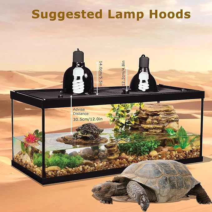 HARTOMPET UVB 10.0 Reptile Light 26W, Compact Fluorescent Coil Lamp for Desert Terrariums, Ideal for Tortoises, Iguanas & Other Sun-Loving Reptiles