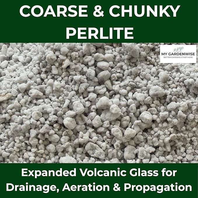 GARDENWISE Perlite for Plants, Coarse and Chunky Horticultural Perlite, Organic Perlite for Gardening Indoor & Outdoor, Perlite Bulk Bag, Made in USA (30 quarts)