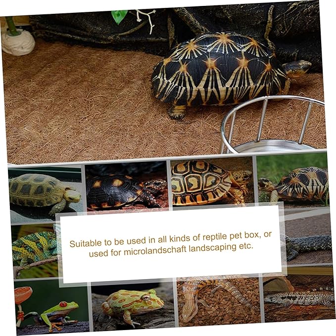 BESPORTBLE Coconut Substrate Reptile Supplies Reptile Bed Mat Terrarium Bedding Breathable