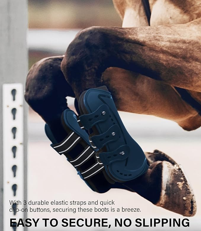 Horse Tendon Boots, Fetlock Boots & Open Front Boots for Jumping, Set of 4, Horse Protection Leg Guard