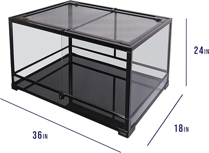 Carolina Custom Cages, 36Lx18Wx24H Tall Large Terrarium; Easy Assembly