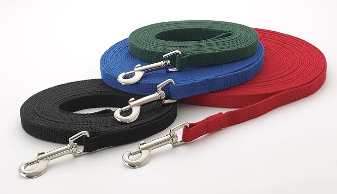 Guardian Gear Cotton Web Dog Training Lead 50'x5/8", Red