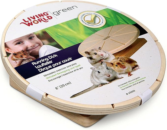 Living World Green Wooden Running Disc for Hamster/Mice/Gerbils