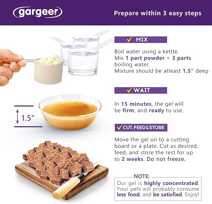 Gargeer 3oz Tegu Lizard Food. Complete Gel Diet for Both Juveniles and Adults. Proudly Made in The USA, Using Premium Ingredients, Fortified Gourmet Formula. Enjoy!