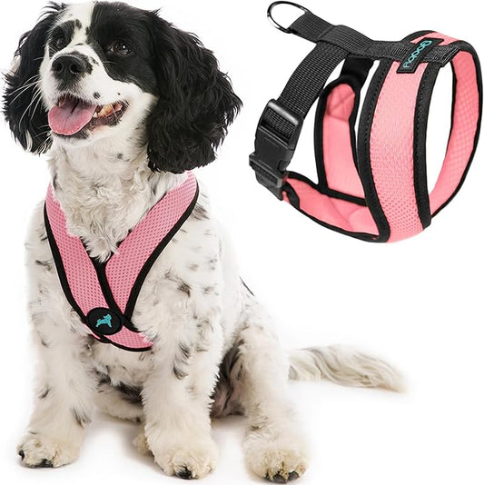 Gooby Comfort X Head in Harness - Pink, Large - No Pull Small Dog Harness Patented Choke-Free X Frame - Perfect on The Go Dog Harness for Medium Dogs No Pull or Small Dogs for Indoor and Outdoor Use