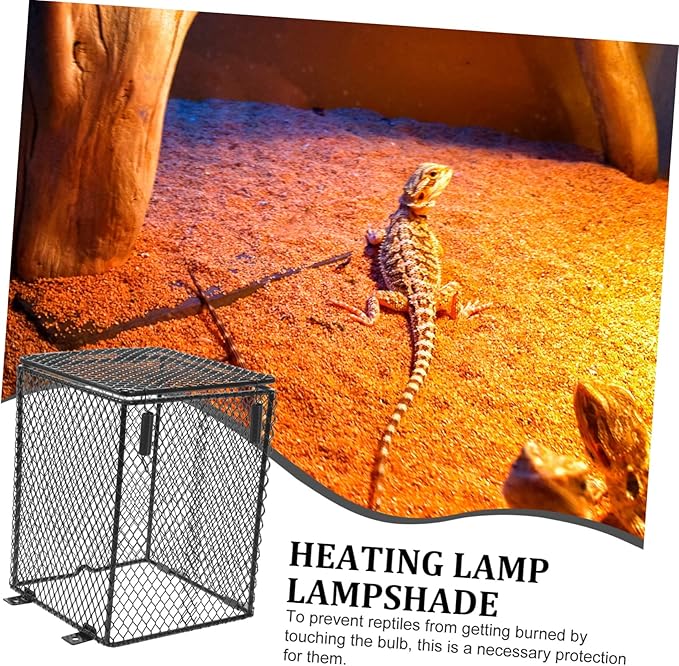 Abaodam Reptile Heating Lampshade Cover for Parrots Turtles and Lizards Design for Pet Protection and Easy Installation Reptile Box Accessory for Heating Use