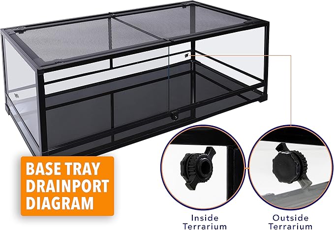 Carolina Custom Cages, 48Lx24Wx24H Tall Extra-Long Deep Terrarium; Easy Assembly