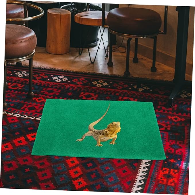 POPETPOP 2PCS Wear-Resistant Reptile Mat Moisture-Absorbing Carpet for Snakes Tortoises and Lizards Convenient Decorative Bedding for Terrariums