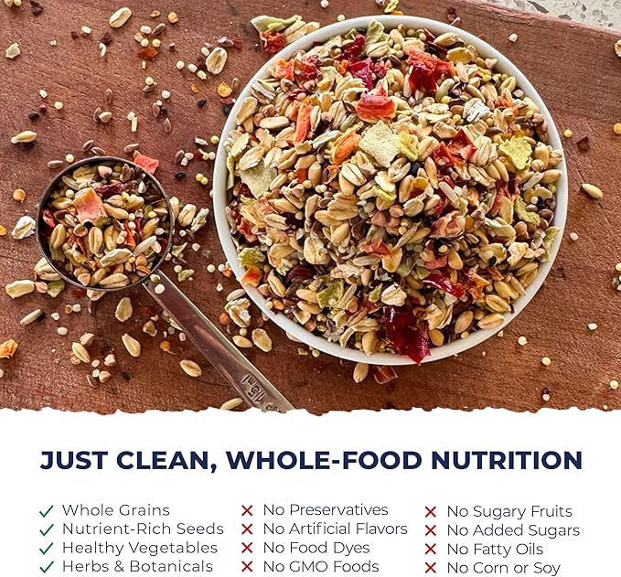 Wild Wellness Organic Parakeet Food, USDA Certified, Non-GMO, for Parakeets and Budgies, 2 lbs
