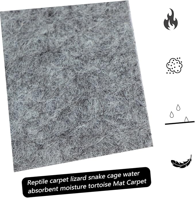 POPETPOP Terrarium Liner Reptile Carpet Bedding Substrate Pet Supplies Easy to Moisture Retaining Breathable Mat for Tortoise and Reptile Cages