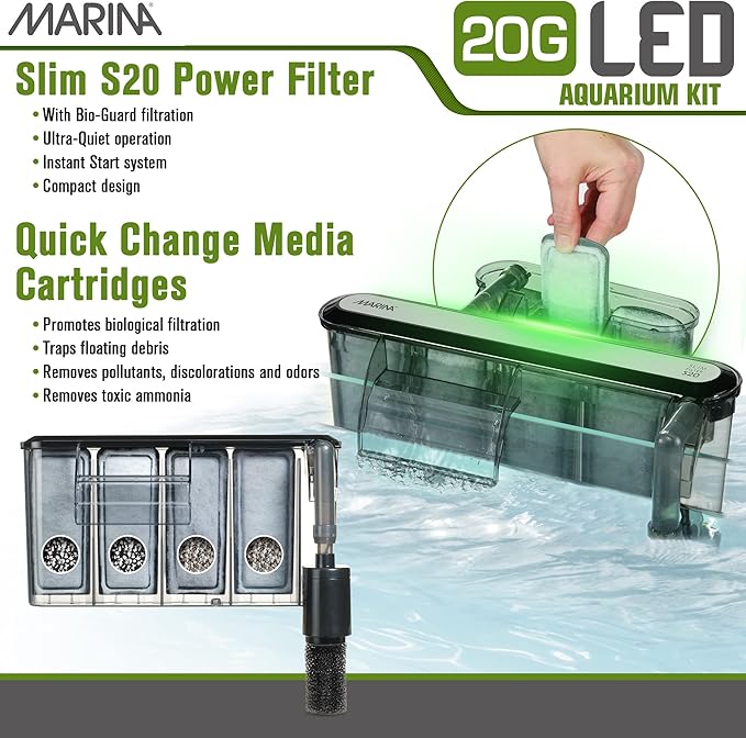 Marina 20 Gallon LED Aquarium Kit – Complete Fish Tank Setup with Filter, Lighting & Accessories