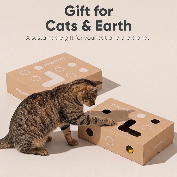 FUKUMARU Cat Scratcher 2 Packs, 25 Inch Cat Scratching Boards, L Shaped Pad - Image 6